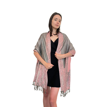 Cashmere Scarf - Contrast Border - Soft & Stylish Scarf for Women
