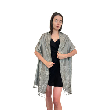 Cashmere Scarf - Contrast Border - Soft & Stylish Scarf for Women