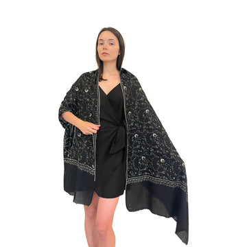 Luxury Pure Handmade Pashmina Scarf with Exquisite Hand Embroidery – Soft, Warm & Stylish Shawl for Women