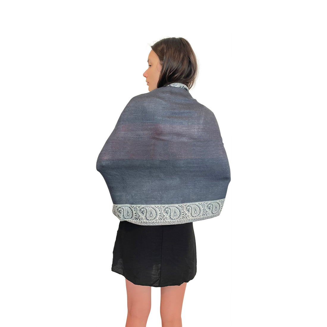 Cashmere Scarf - Contrast Border - Soft & Stylish Scarf for Women